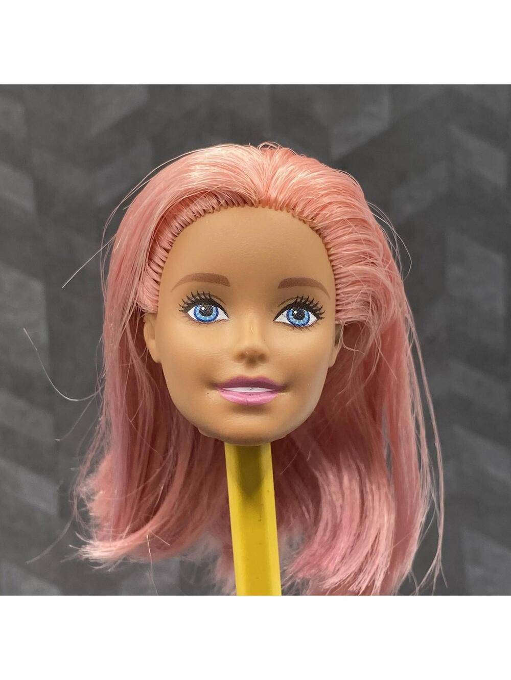 Barbie Head- Dreamtopia Pink Hair Blue Eyes Millie Face B18